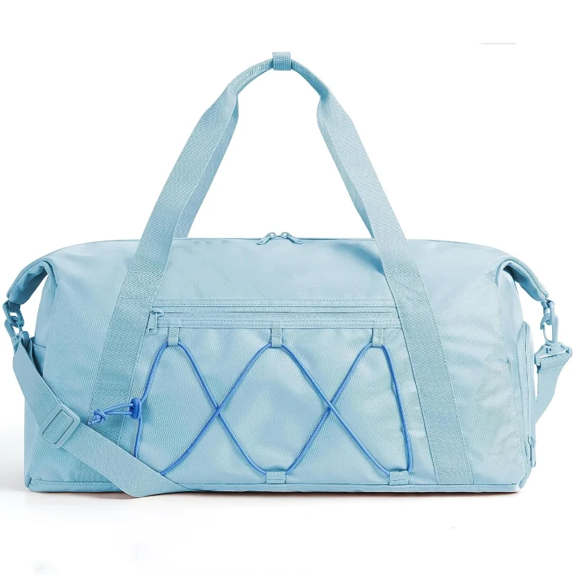 Premium Lightweight Weekender Gym Sports Duffle Bag  With Shoe Compartment For Women Girl Lady