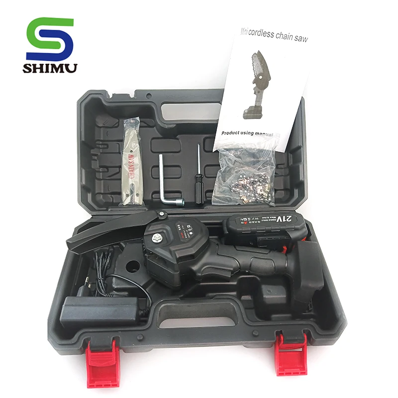 SMQ100203 Portable Motosierra Chainsaw Mini 4-inch Cordless Power Chain Saw