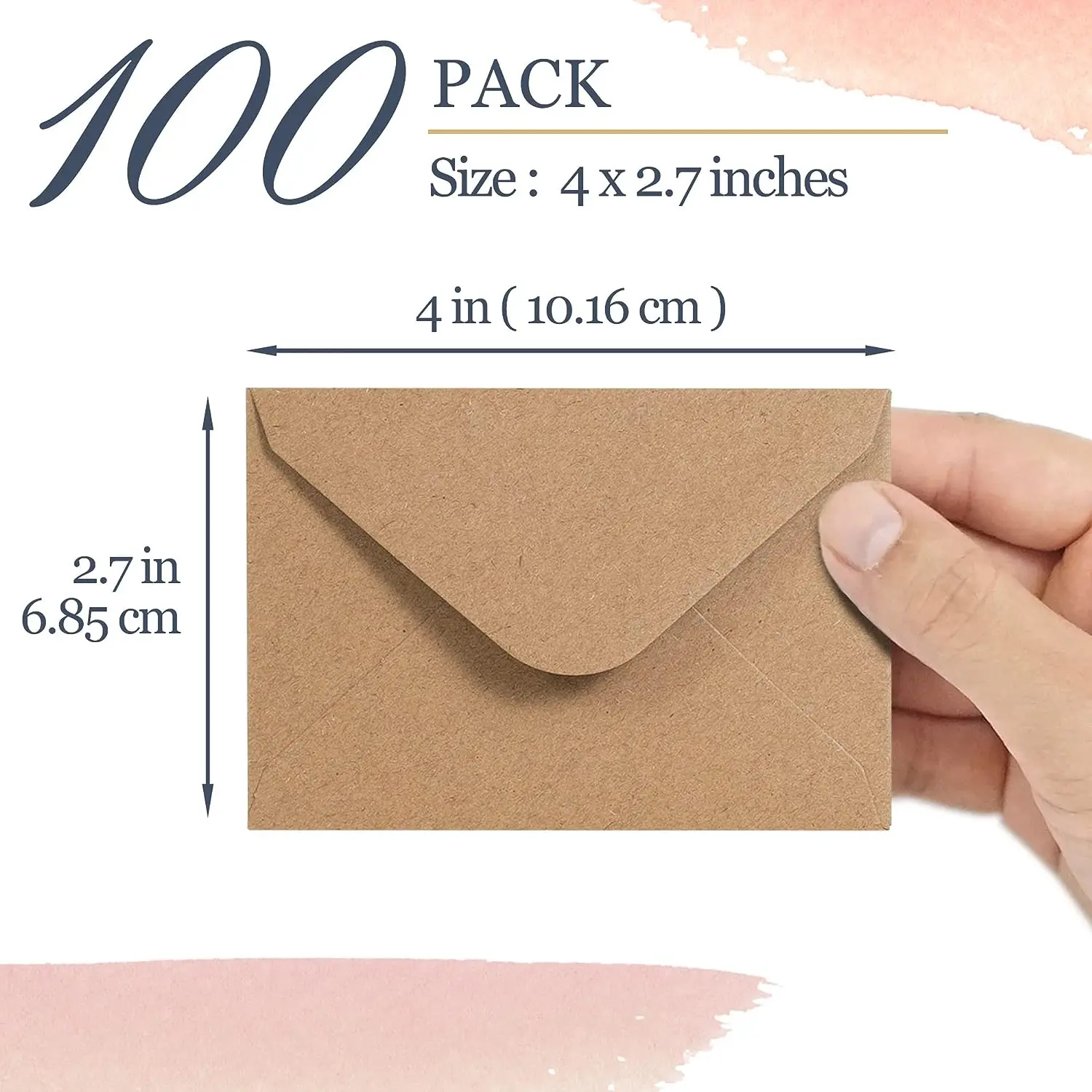 Gift Card Envelopes Mini Brown Business Card Packaging Kraft Paper Envelope with Customized Size and Logo