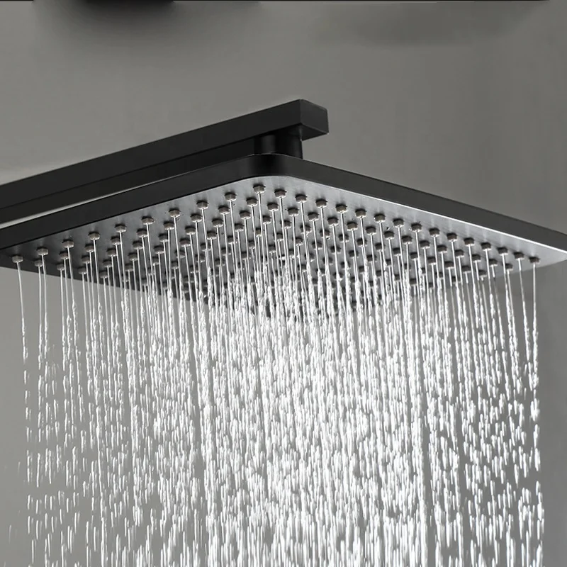 wall mounted stainless steel Bathroom shower set luxury brass rain rainfall shower mixer set thermostatic shower faucet set