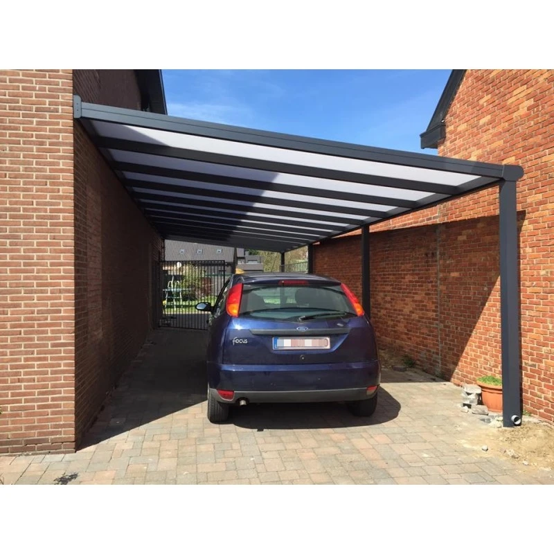Luxury Sun Shade Foldable Portable Aluminum Carports Garages With Polycarbonate Roof