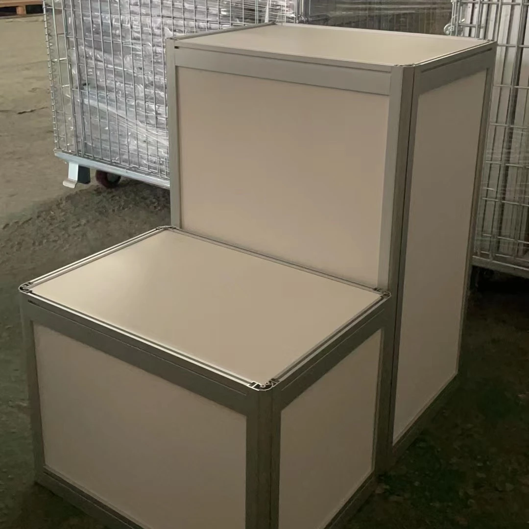 Foldable Tradeshow Rental Counters Portable Tall and Low Exhibition Pier Display Stand for Exhibit and Event Booth Stand