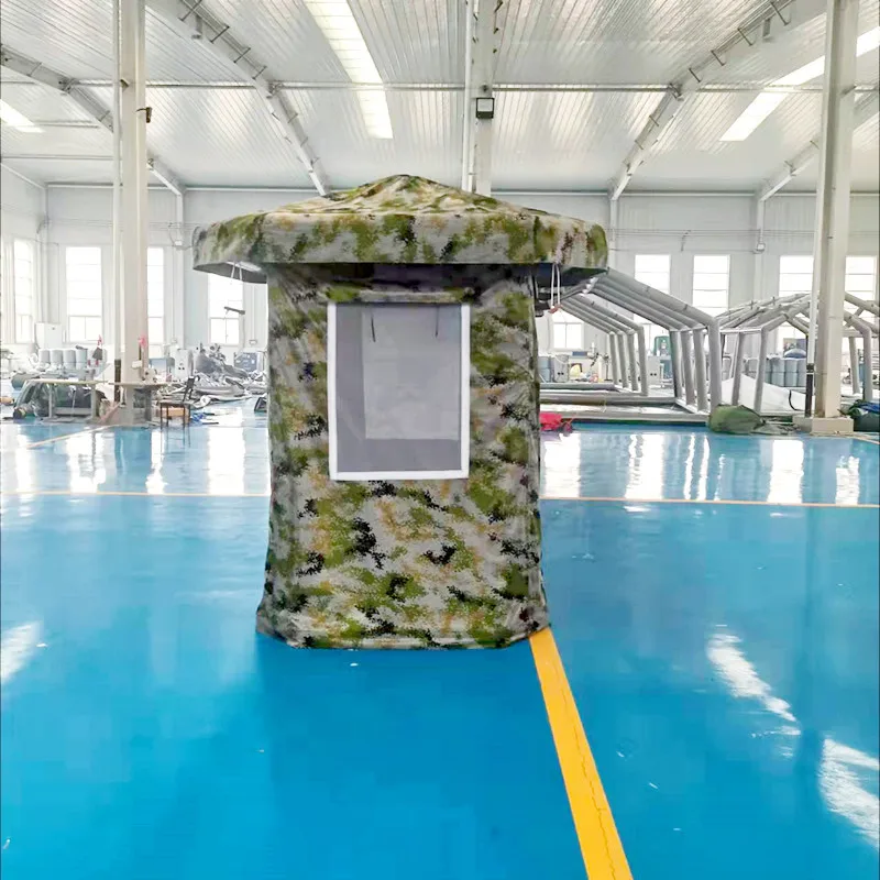 Outdoor Sentry and Field Combat Single Double Person Standing Guard Duty Sunshade Inflatable Tent for Gangting