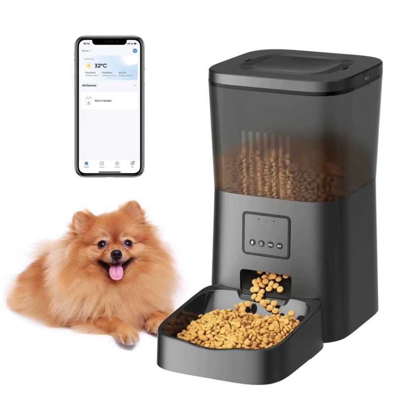 Best Selling Trending Dropshipping Automatic Dog Feeder Timer Auto Pet Cat Dry Food Dispenser With Clog