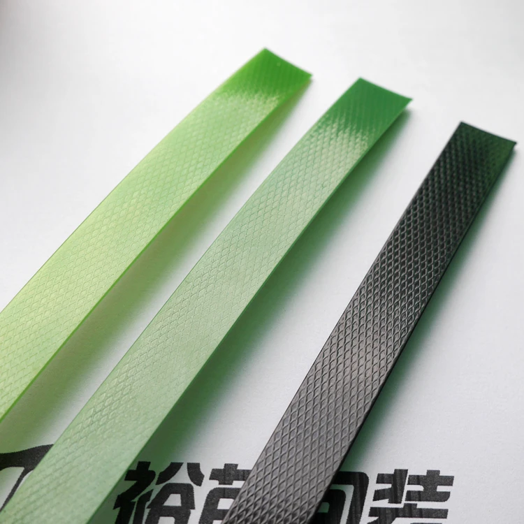
16mm 18mm High Tensile Strength Green Embossed Plastic Packing Strap Belt PET Packing Strapping Band Roll 