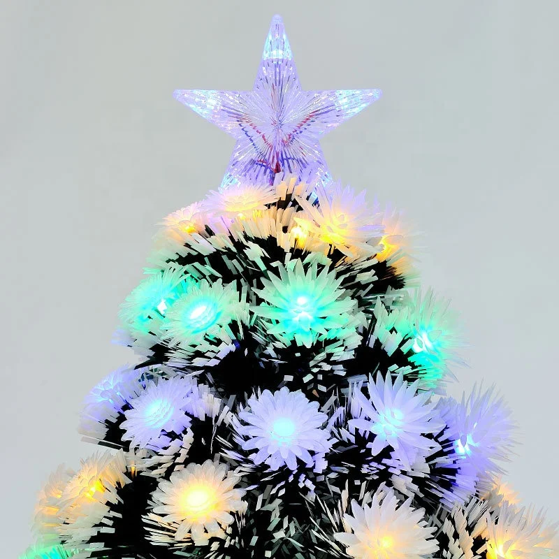 High quality party desk decorations 3ft fiber optic tree lamp small with flowers
