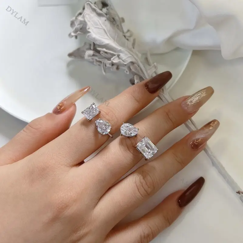 Fasion Jewelry Wholesale Thailand Enamel Colorful Unique Fine Silver 925 Engagement Ring Diamond natural diamond semi mount ring