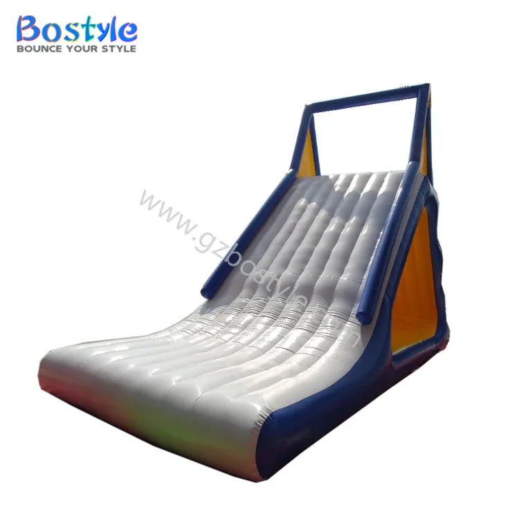 Bostyle Large Water Slide Island Inflatable Floating Swimming Pool Slide