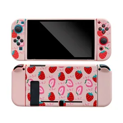 New Pink Cute Strawberry Protector Cases for Nintendo Switch Accessories Soft TPU Shell Cover for Nintend Switch Skin Case