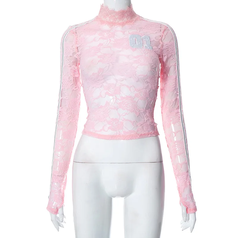 2024 summer boutique fashion long sleeve lace cute girls women two piece skirt set