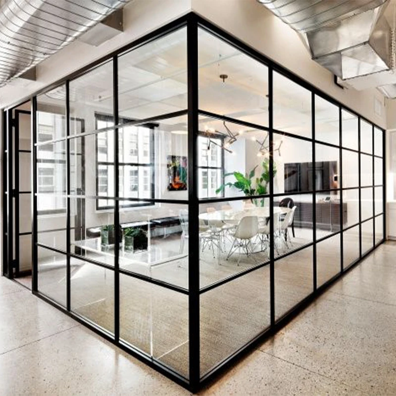 Индивидуальная офисная комната переговоров Металлическая Рамка стеклянная стена разделитель
