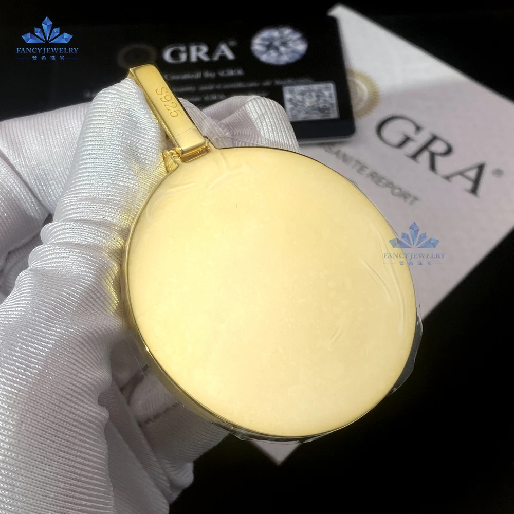 Pass Diamond Tester Iced Out Moissanite Name Pendant Custom 925 Silver VVS Diamond Hip Hop Letter Pendant Link Chain For Rapper