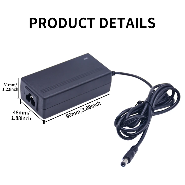 CE UL62368 GS KC ROHS 48V 1A 24V 2A 12V 4A 24 Volt 2 Ampere 12 Volt 4 Amp Low Ripple AC DC Laptop AC to DC Converter Adapter