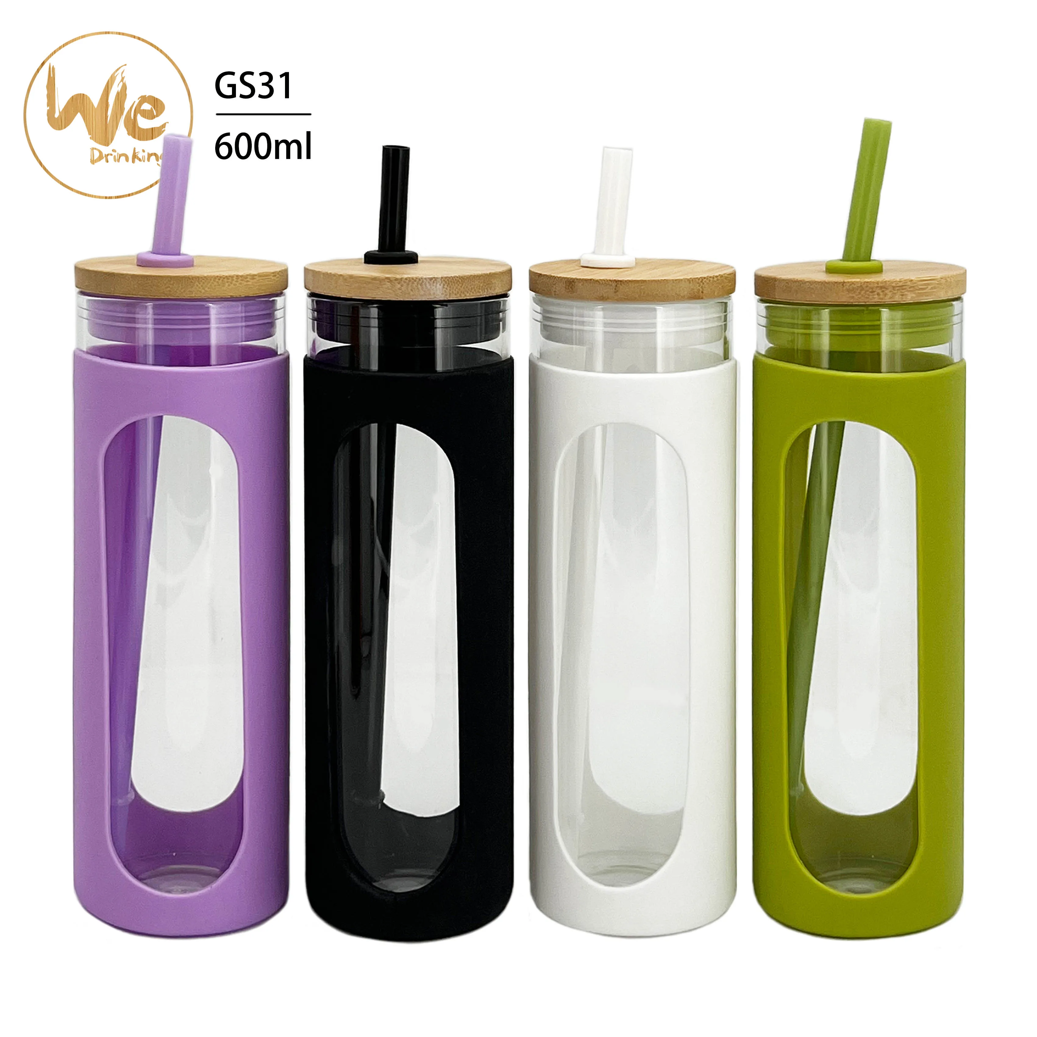 Bamboo Lid Glass Tea Tumbler with Stainless Steel Filter for Loose Leaf  Fruit Infusions and Cold Brew Coffee