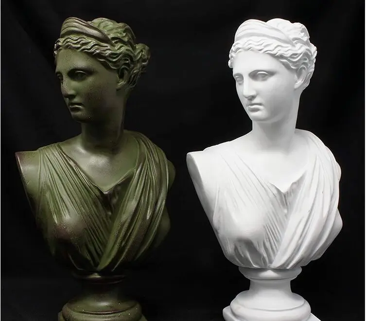 Смола VENUS белого и коричневого цветов Греческий миф талисмана человека Скульптура фигурка бюст статуя Венеры Крытый декоративные модели скульптура орнамент
