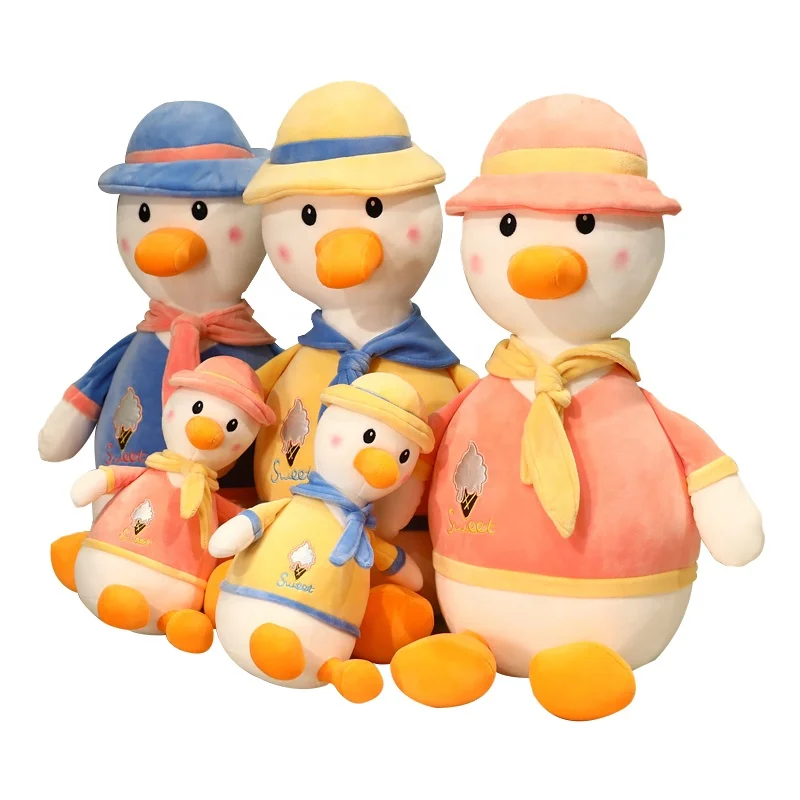 Customized ducklett plush yellow duck girl doll plush wholesale kid toys manufacturer