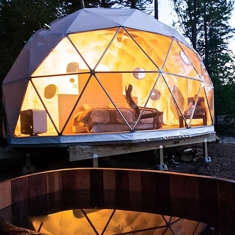 I Hot sale bubble dome tent geodesic dome tent glamping outdoor inflatable clear dome tent