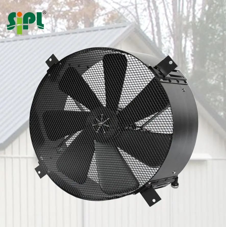 Good quality industrial commercial exhaust fan for warehouse garage 50W axial flow solar powered extraction fan