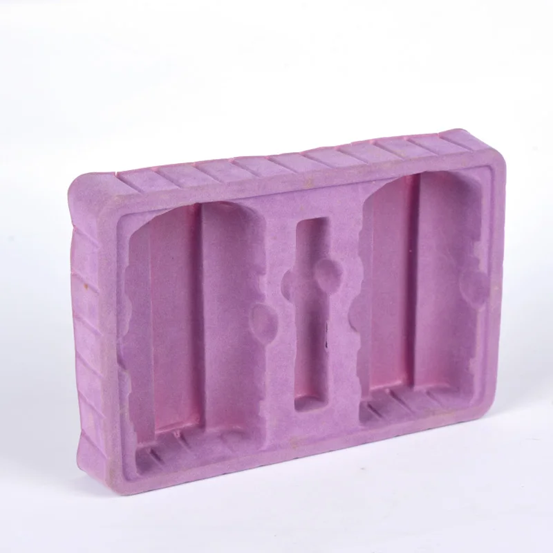 Custom Blister Flock Tray box packaging insert Plastic Thermoformed Trays for gift set pack