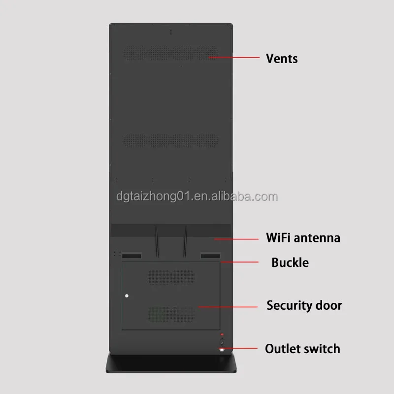 Metal Advertising Equipment 70/75/85inch AD Full screen Android Touch LCD Totem signag digit Advertising marketing display