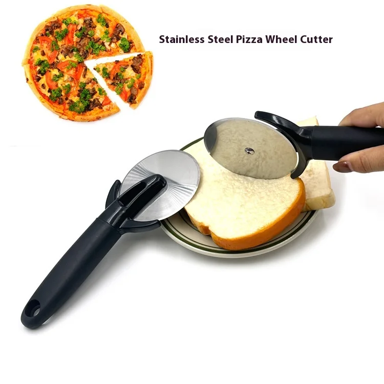 9cm Pizza Knife Stainless Steel Pizza Shovel Cutter Home Kitchen Pizza Tools Indoor Round Cake Knife With Lid