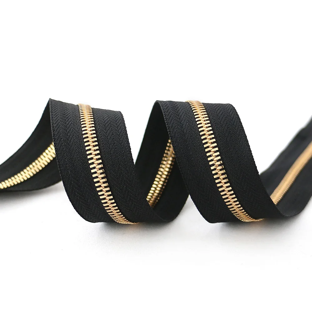 Wholesale Continuous 3# 5# 8# Long Chain Brass Metal Zipper Roll Tape
