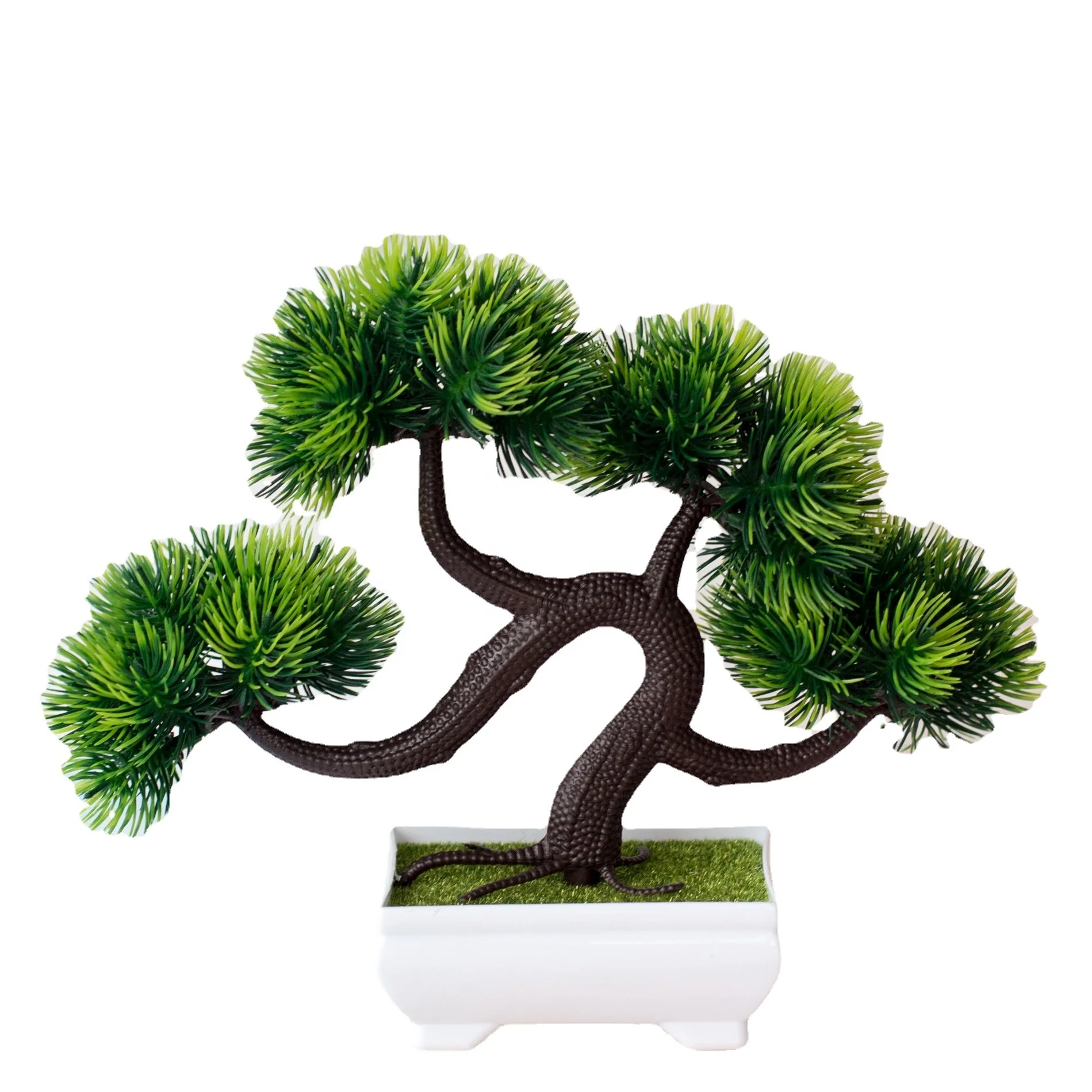 Four Ball Pine Grass Simulation Plant Potted Gass Ball Potted Landscape Small Tree Home Decoration Flower Decorations