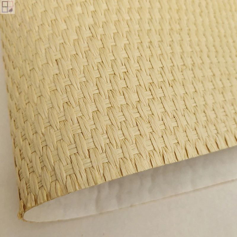 High end natural grass material non-woven grasscloth wallpaper for hotel