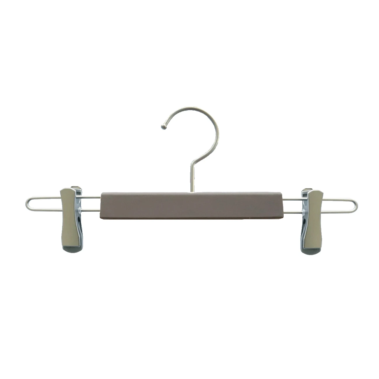 Small Lots 100 Pieces Available Non-slip Japan Style Purple Resin And Metal Clothes Pant Hangers With Clips