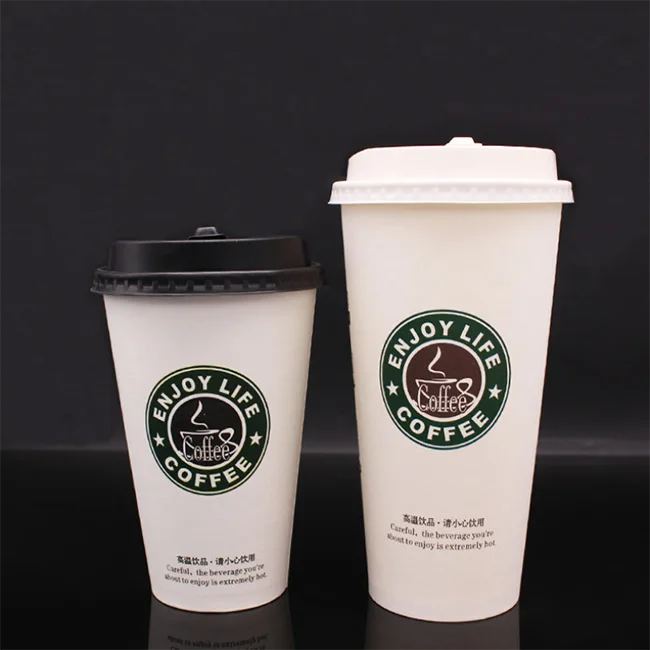 Wholesale 7 oz 8 oz 9 oz 12 oz 14 oz 16 oz 22 oz Disposable Hot Chocolate Paper Cups White Paper Coffee Cups