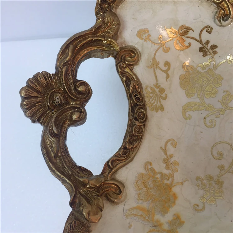 Frp Home Decoration Accessories Resin Fruit Bowl For Living Room