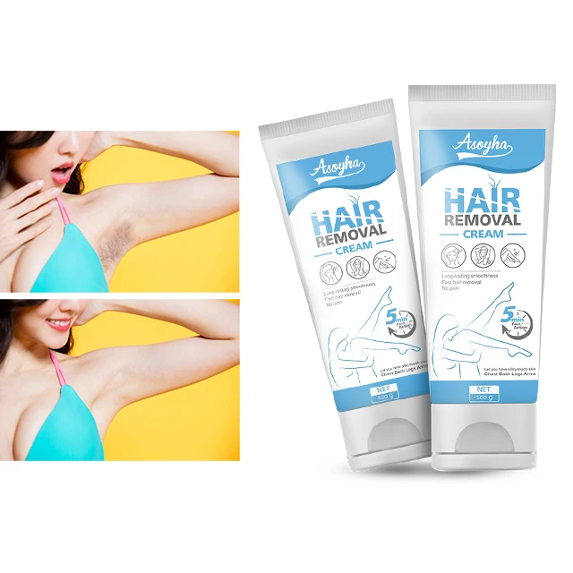 Private Label Best Depilatory Men Women Permanent Natural Hair Removal Cream For Removal Armpit Legs Hair Body Care Shaving