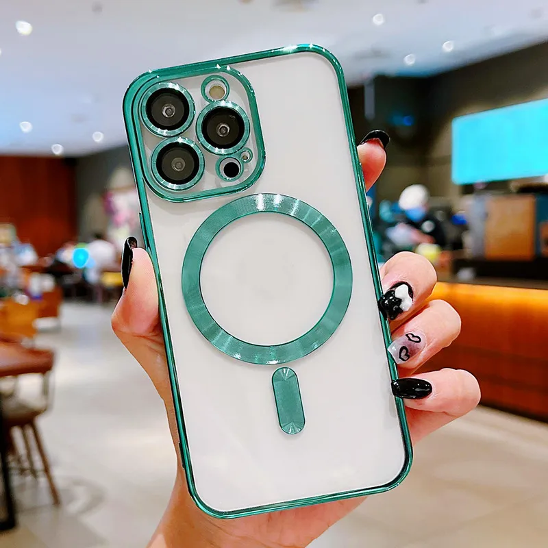 Transparent clear phone case TPU PC Magnetic phone case for for iPhone 14 14 Max 14 Pro Max