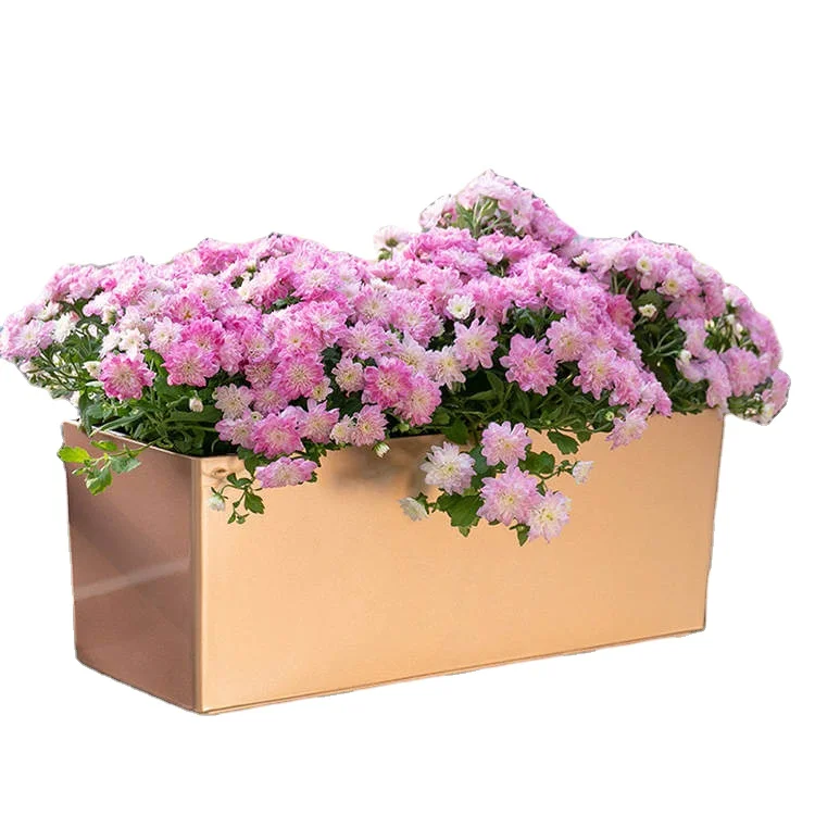BRICE 14inch Maceta Decorativas Balcony Rectangular Planter Boxes Wholesale Self Watering Railing Hanging Planter Flower Pot