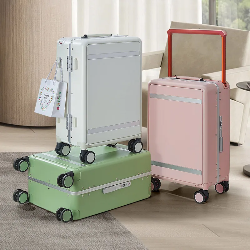 ALL PASS New 20 inch boarding luggage female universal wheel password wide trolley suitcase large capacity travel luggage