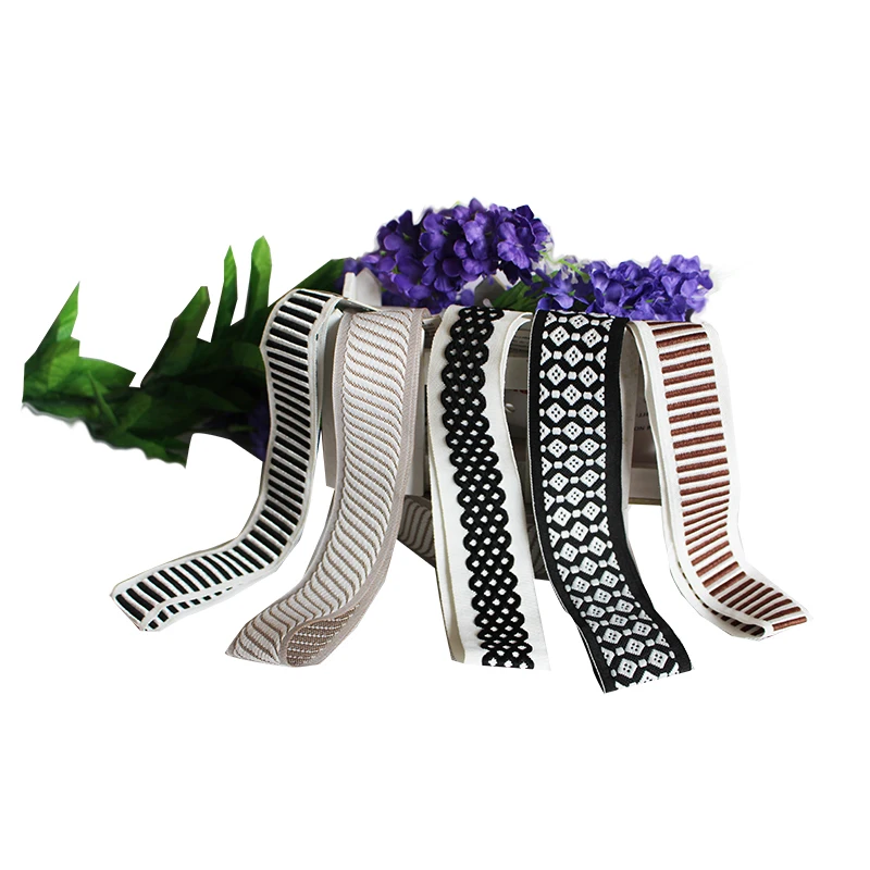 High quantity 40 mm home textile accessories trim knitting webbing jacquard ribbon tape woven twill mattress tapes