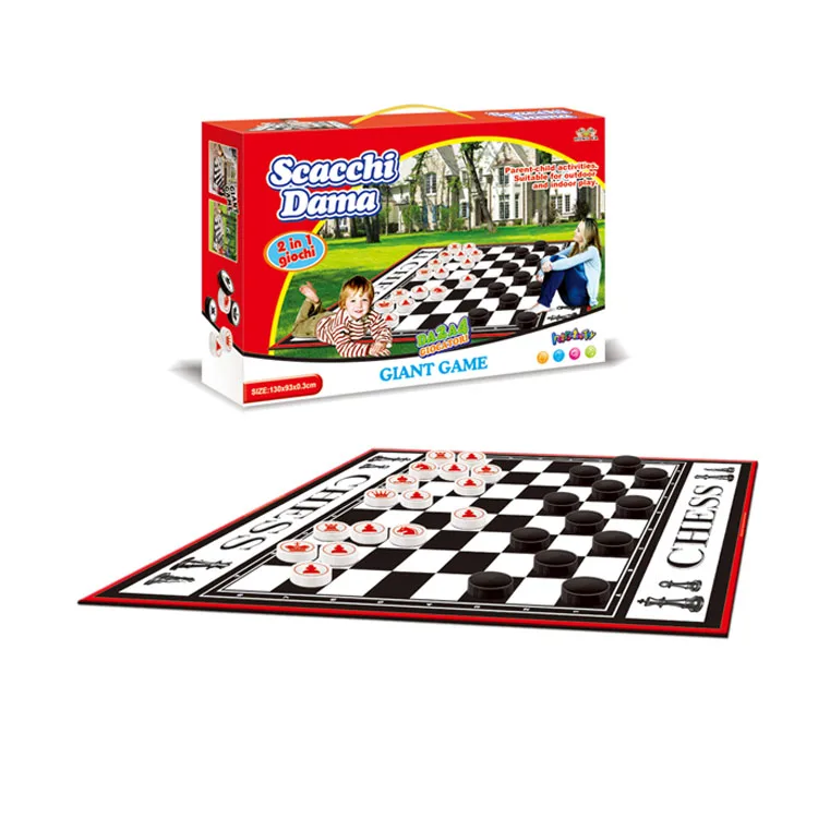 Giant chess mat funny snake and ladder chess game carpet for children