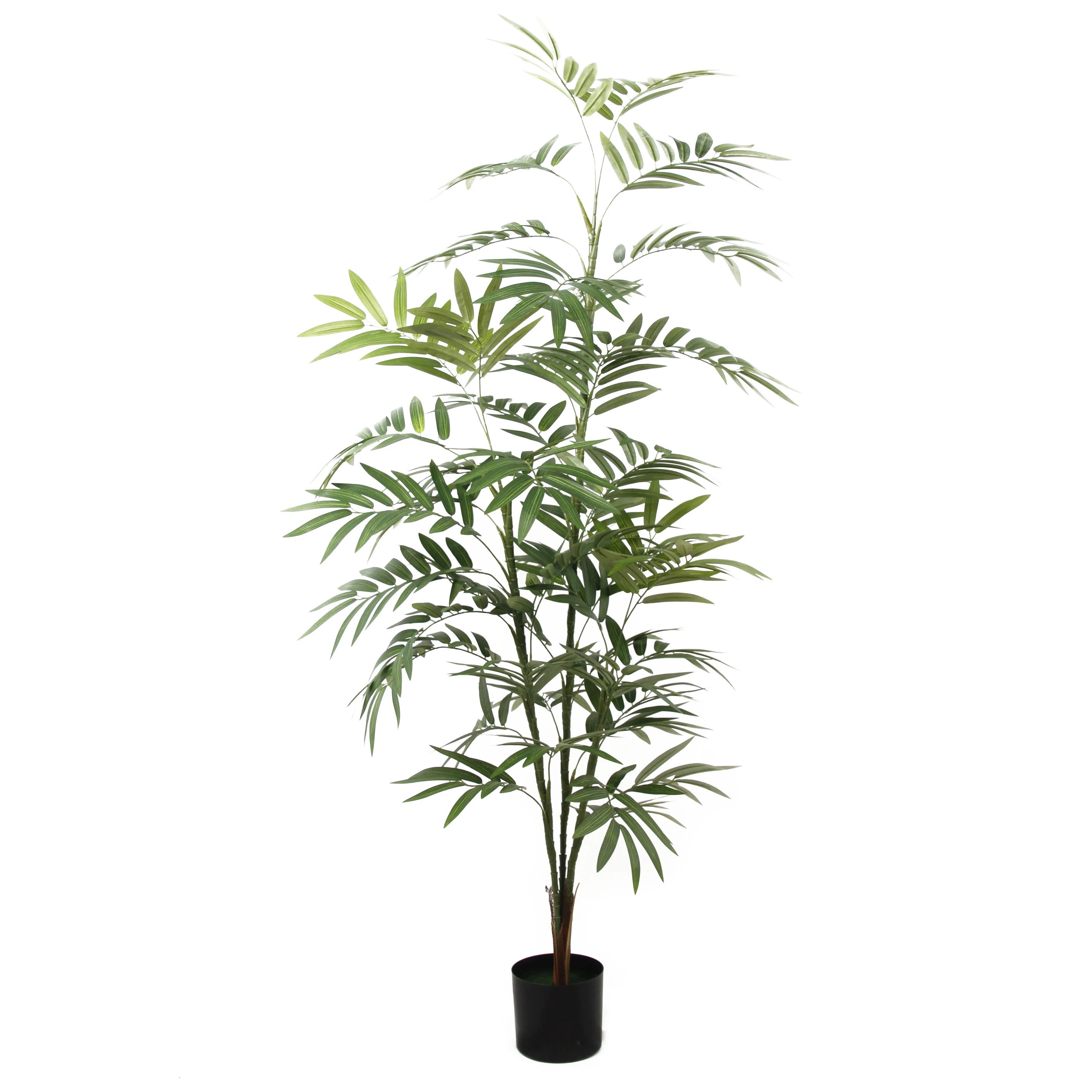 Cheap 6 Feet Tall 180CM 3 Trunks Large Real Touch Faux Silk Leaves Artificial Fernleaf Bamboo Plant For Interior Exterior Decor