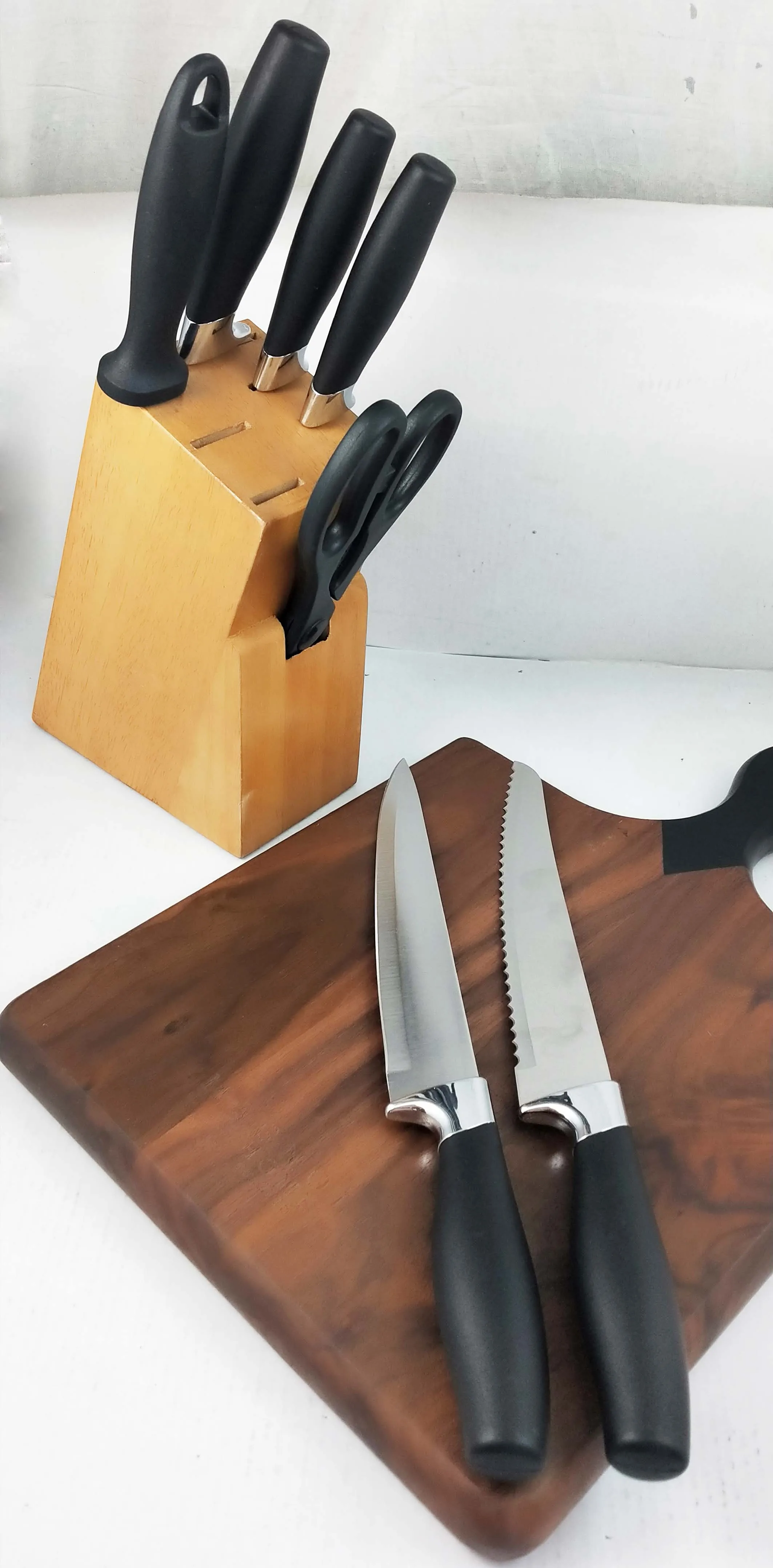 Professional Master Cooking Kitchen Knife Set With Wooden Block Stainless Steel Knife Set