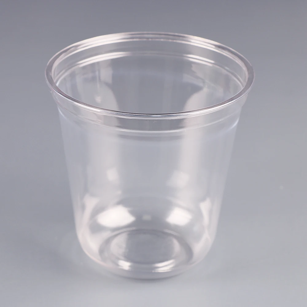 360-90 12oz 360ml U Shape PET Plastic Cup for Boba Tea Bubble Tea Cold Drink Coffee