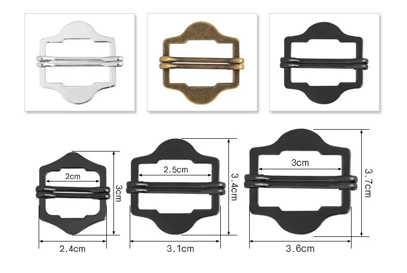 Garment Adjustable Suspenders Overall Buckle Metal Slider Buckle For Vests