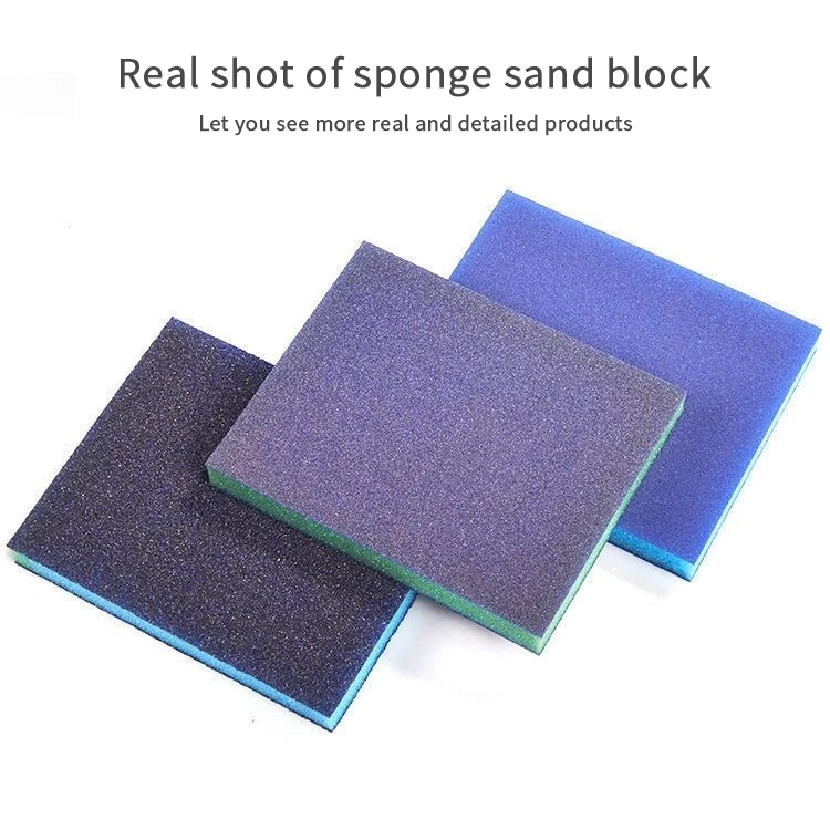 Superfine Washable Sand Sponge Abrasive Sanding Blocks Wet Dry Sandpaper Sponge