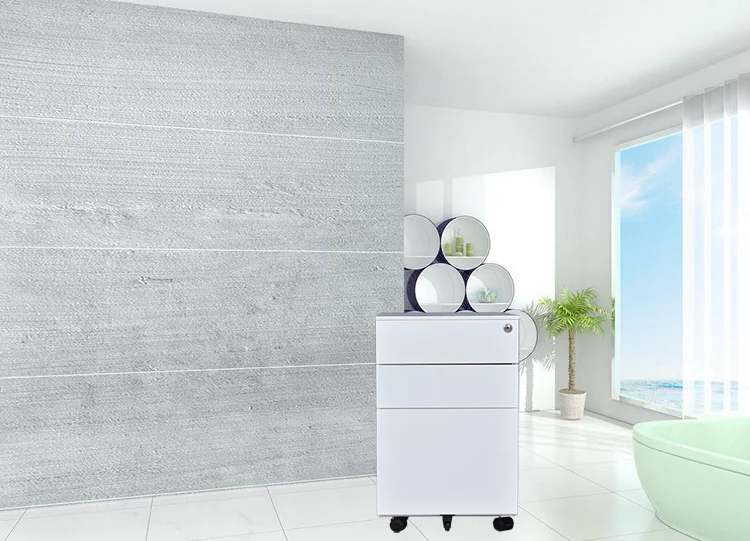 Широко используемое офисное оборудование A4 ящик шкаф для файлов стальной 3 ящика мобильные металлические шкафы шкаф-тумба