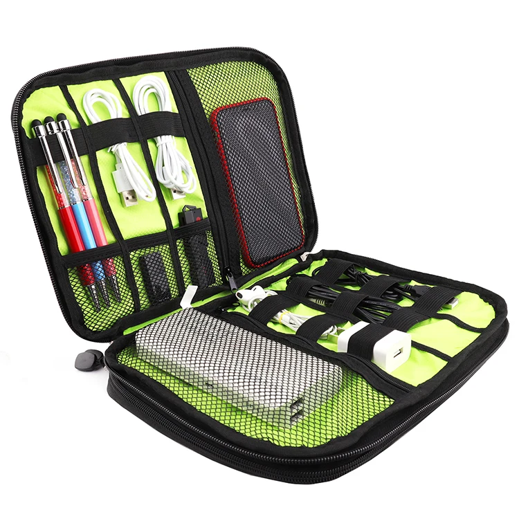 Travel Cable Bag Portable Digital USB Gadget Organizer Charger Wires Cosmetic Zipper Storage Pouch kit Case Accessories Supplies