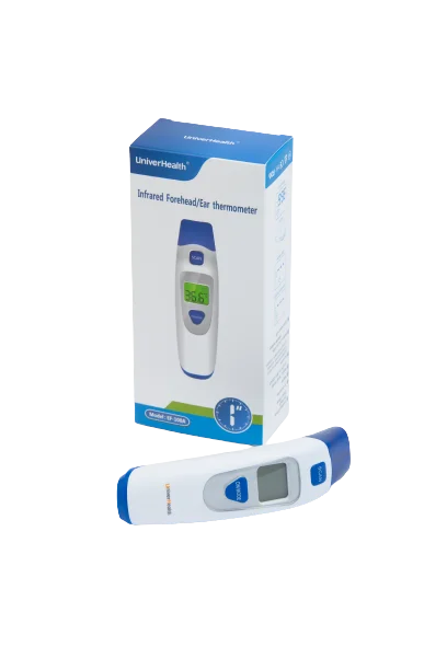 Thermometer for Adults Forehead and Ear - Fever Alarm, 1 Second Reading, Color Temperature Indicator