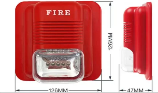 Conventional wired LED flashing sound alarm for fire alarm system