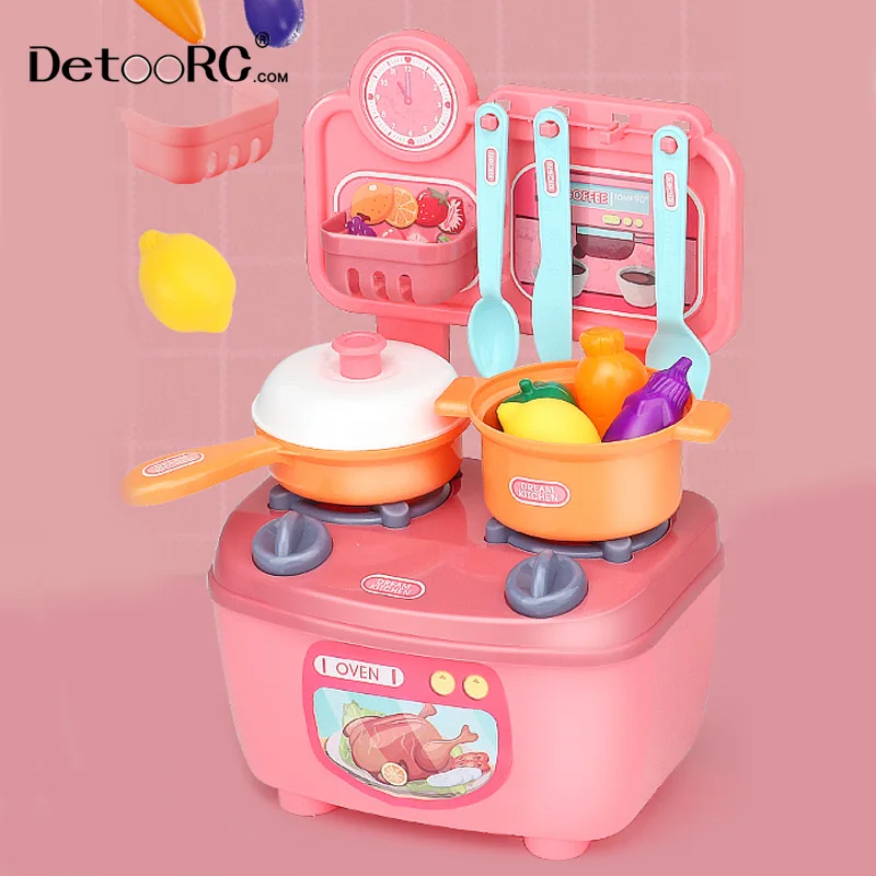 Detoo  Diy Stem Educational Toys kitchen toys sets for kids learning and playing free samply pink toys for girls