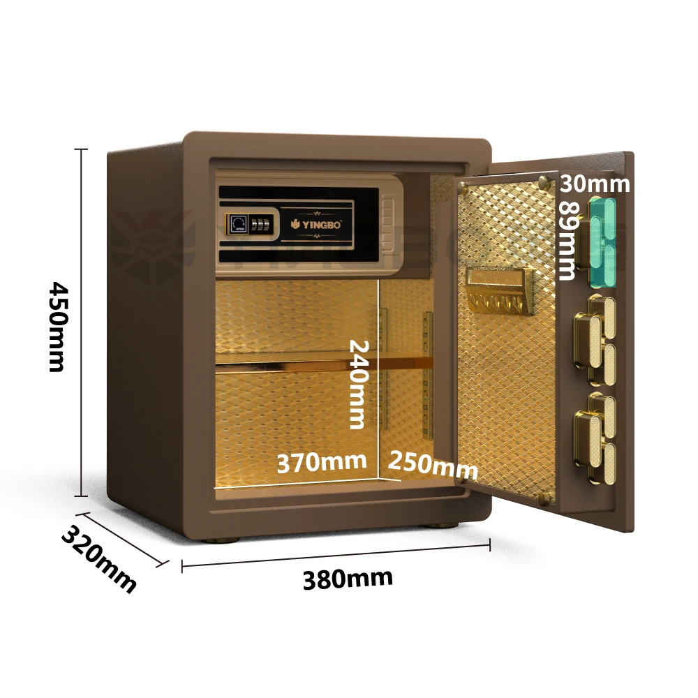 Твердый стальной электронный Сейф Yingbo для дома, отеля, офиса