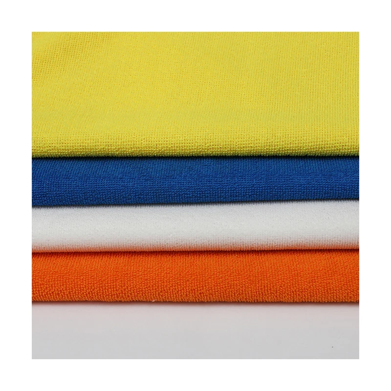 The Manufacturer Supplies Colored Striped Knitted Quick Drying Polyester Towel Cloth