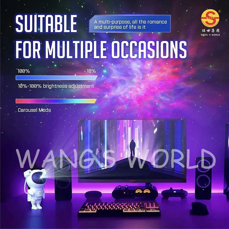 Mini Multi-Color Starry  Night Light Led Nebula Star  Lamp Sterren  Astronaut Projector For Kids Bedroom